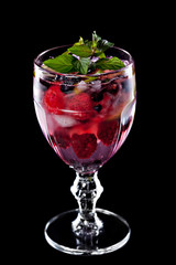 Cocktail isolated on a black background