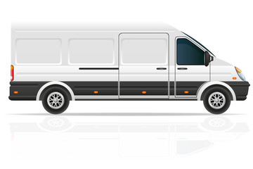 mini bus for the carriage of cargo vector illustration