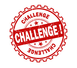 challenge stamp on white background