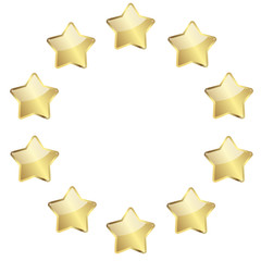 golden stars in a circle