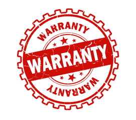 warranty stamp on white background
