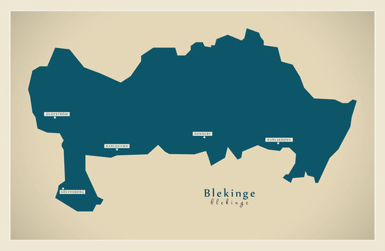 Modern Map - Blekinge SE