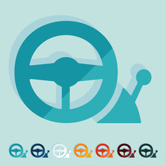 Flat design: joystick