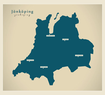 Modern Map - Jönköping SE