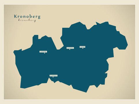 Modern Map - Kronoberg SE
