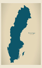 Modern Map - Sverige SE