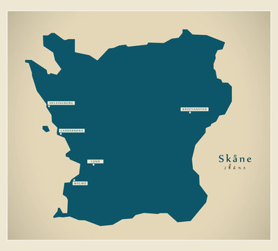 Modern Map - Skåne SE