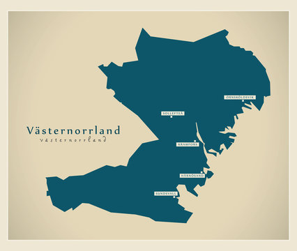 Modern Map - Västernorrland SE