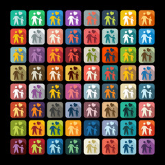 Fototapeta premium Flat design: family