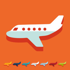 Flat design: plane
