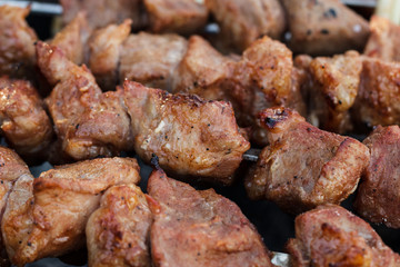 meat roasted on skewers