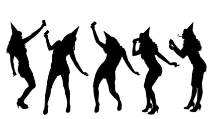 Vector silhouette of a woman.