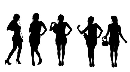 Vector silhouette of a woman.