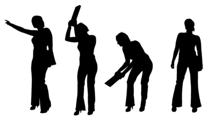 Vector silhouette of a businesswoman.