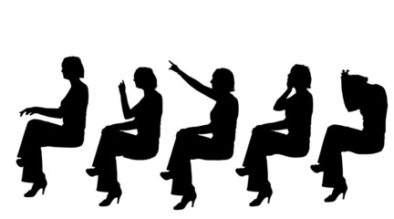 Vector silhouette of woman.