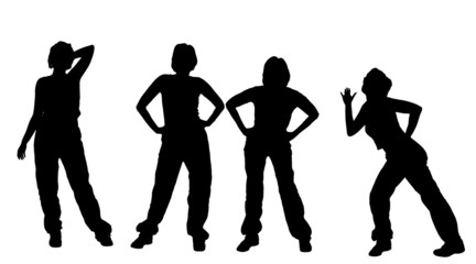 Vector silhouette of a woman.