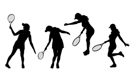 Vector silhouette of the woman.