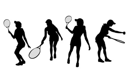 Obraz premium Vector silhouette of the woman.