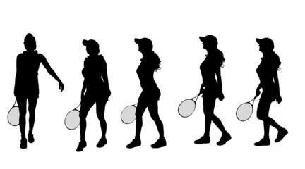 Vector silhouette of the woman.