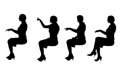 Vector silhouette of a businesswoman.