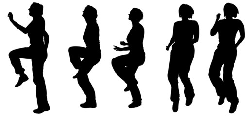 Vector silhouette of a woman.