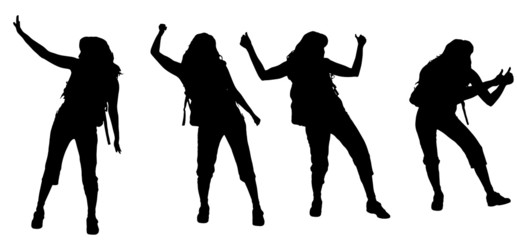 Vector silhouette of woman.