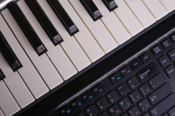 Fototapeta na wymiar Two keyboards