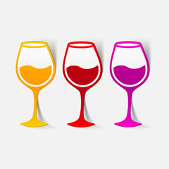 realistic design element: wineglass
