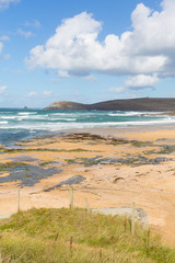 Beach near Newquay Constantine Bay Cornwall England UK