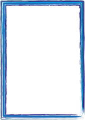blauer Rahmen Striche - obrazy, fototapety, plakaty