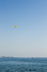 Flight on a parachute