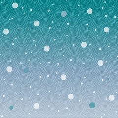 手描き　雪が降る　