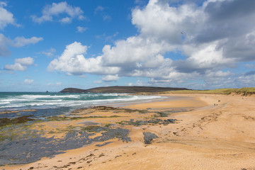 Beach Constantine Bay Cornwall England UK Cornish north coast