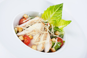 Caesar salad with a beautiful leaf lettuce
