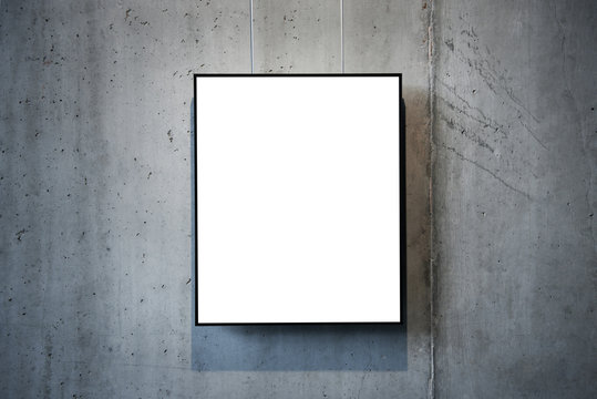 Empty white isolated frame