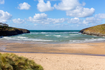 Cornish cove Porthcothan Bay north Cornwall coast England UK