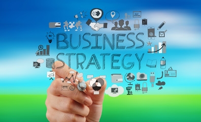 businessman hand working with new modern computer and business s