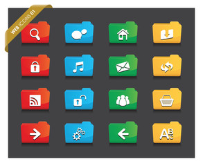 web folder icon set