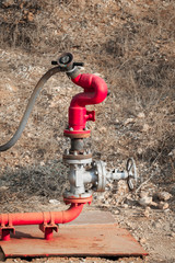 Big red fire pipe