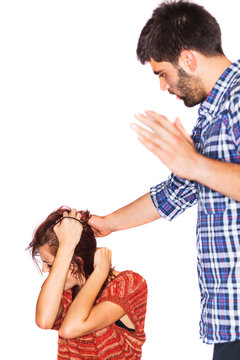 Man abusing woman