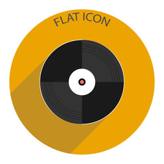 Vinyl record icon. Vector illustration