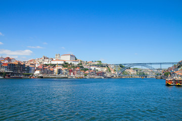 Naklejka na ściany i meble hill with old town of Porto, Portugal