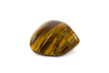 Tiger's eye adorable gemstone close up white background