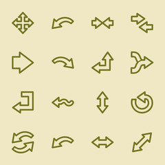 Arrows web icons set