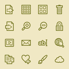 Image viewer web icons set