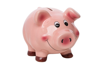 Piggy bank isolated over white background