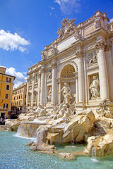 Fototapeta na wymiar Trevi Fountain (Fontana di Trevi), Rome, Italy.
