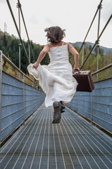 bride escaping