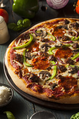 Homemade Hot Supreme PIzza