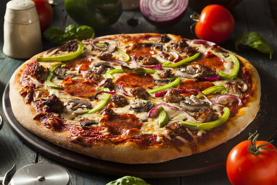 Homemade Hot Supreme PIzza